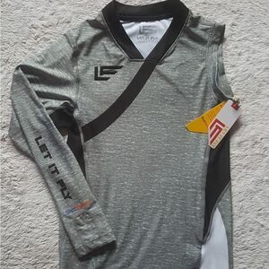 Let it fly shot tracker one arm basketball shirt